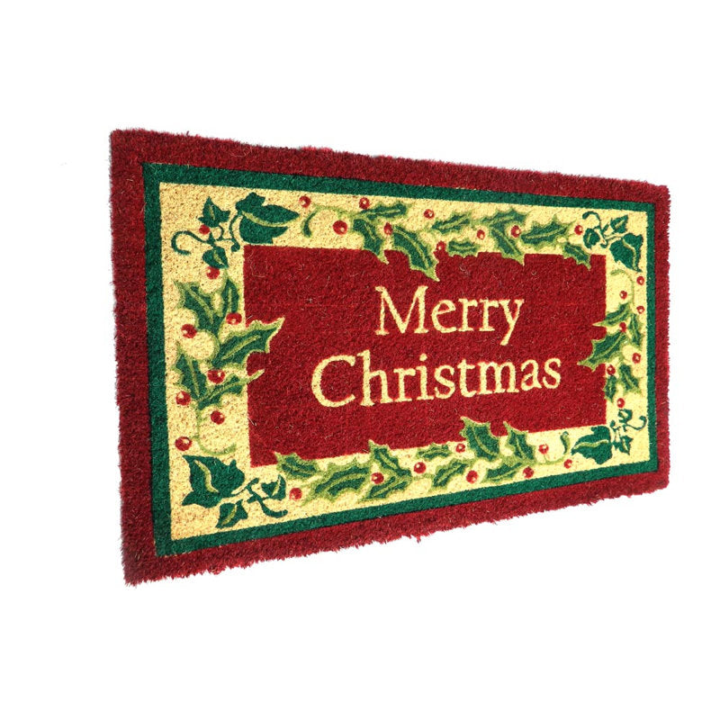 Lilwenn Non-Slip Floral Christmas Doormat