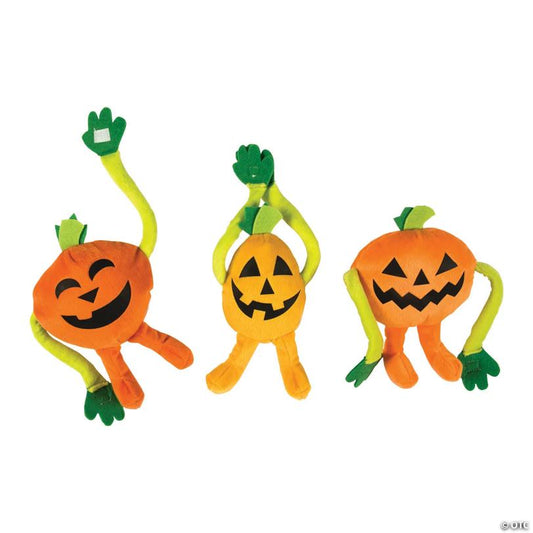 Long Arm Stuffed Jack-O’-Lanterns - 12 Pc.