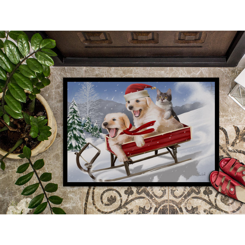 Lonnard Non-Slip No Pattern Christmas Doormat