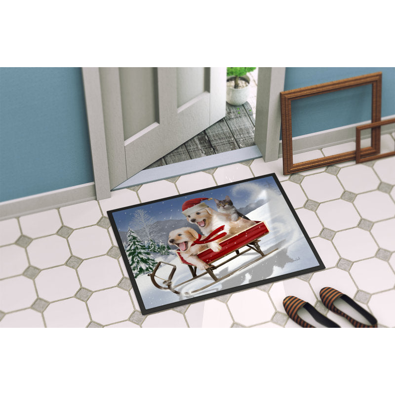 Lonnard Non-Slip No Pattern Christmas Doormat