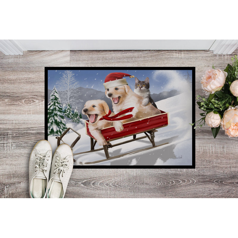 Lonnard Non-Slip No Pattern Christmas Doormat