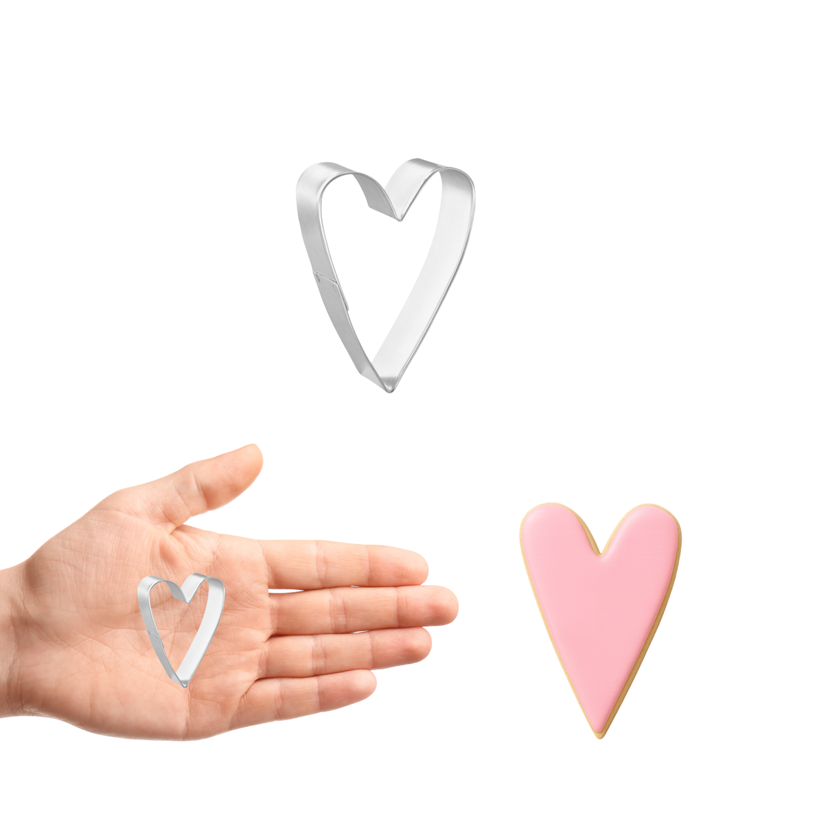 Mini Primitive Heart Cookie Cutter 2 in M87