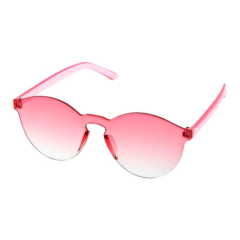 Pink Rimless Sunglasses
