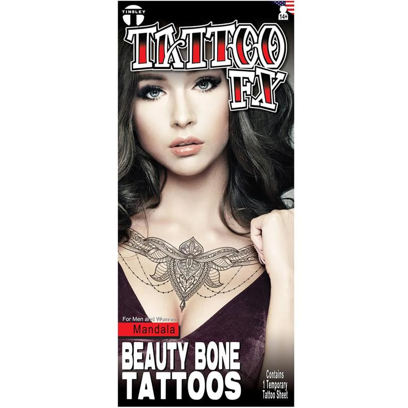 Tinsley Transfers Beauty Bone Mandala Temporary Tattoo