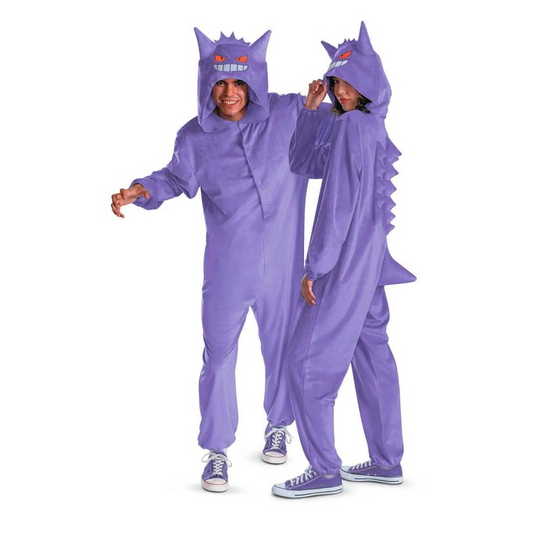 Adults Deluxe Pokmon Gengar Hooded Jumpsuit Costume