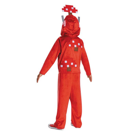 Kids Classic Minecraft Mooshroom Hooded Jumpsuit Costume