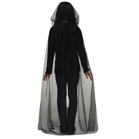 Kid's Hooded Sparkle Cape Costume Accessory