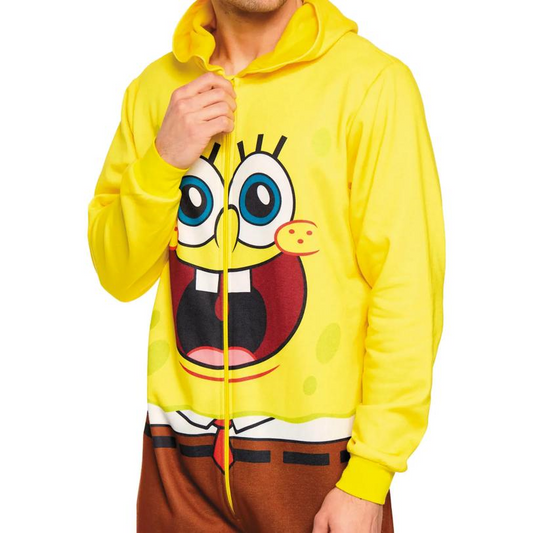 Adults SpongeBob SquarePants SpongeBob Hooded Onesie Costume