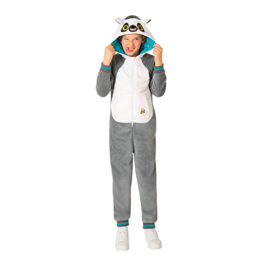 Kids Lemur Hooded Onesie Costume