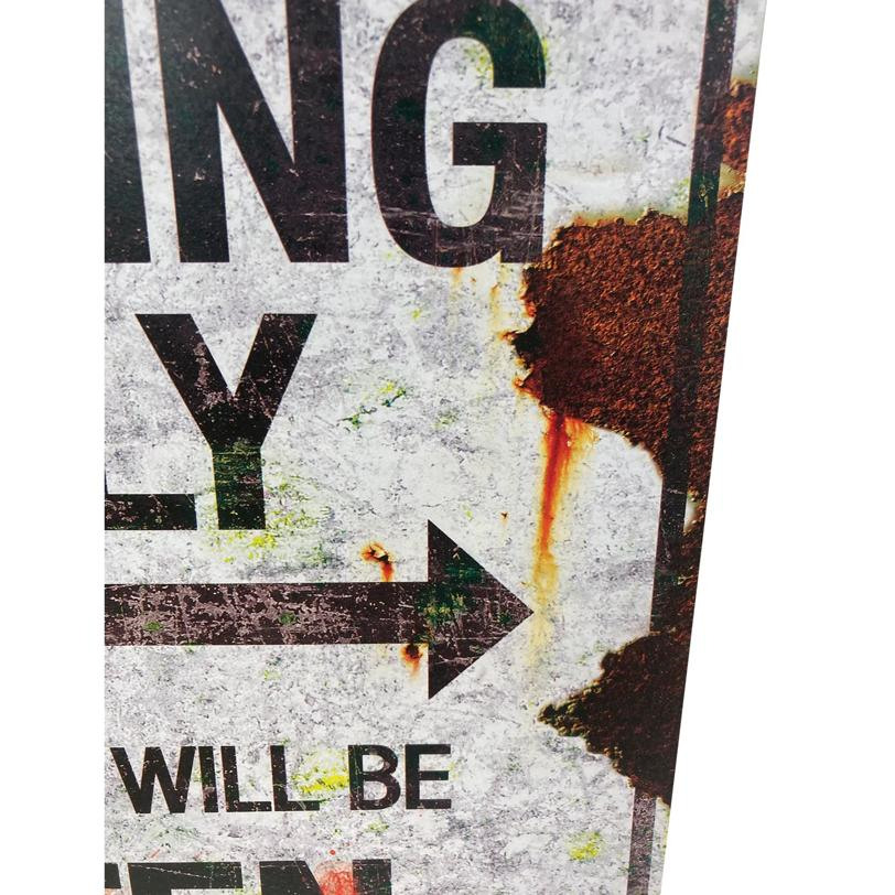Metal Zombie Parking Sign