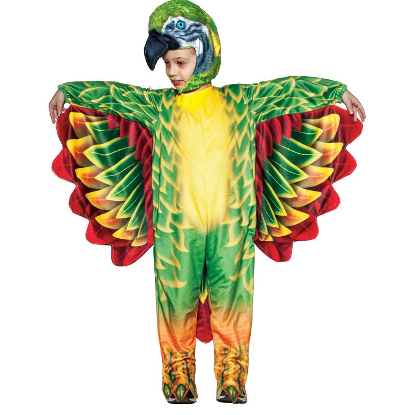 Toddler Green Parrot Printed Costume