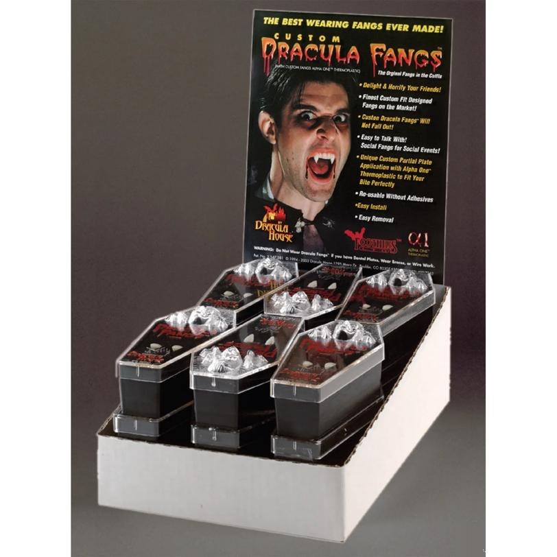 DRACULA FANGS DISPLAY 12 PCS
