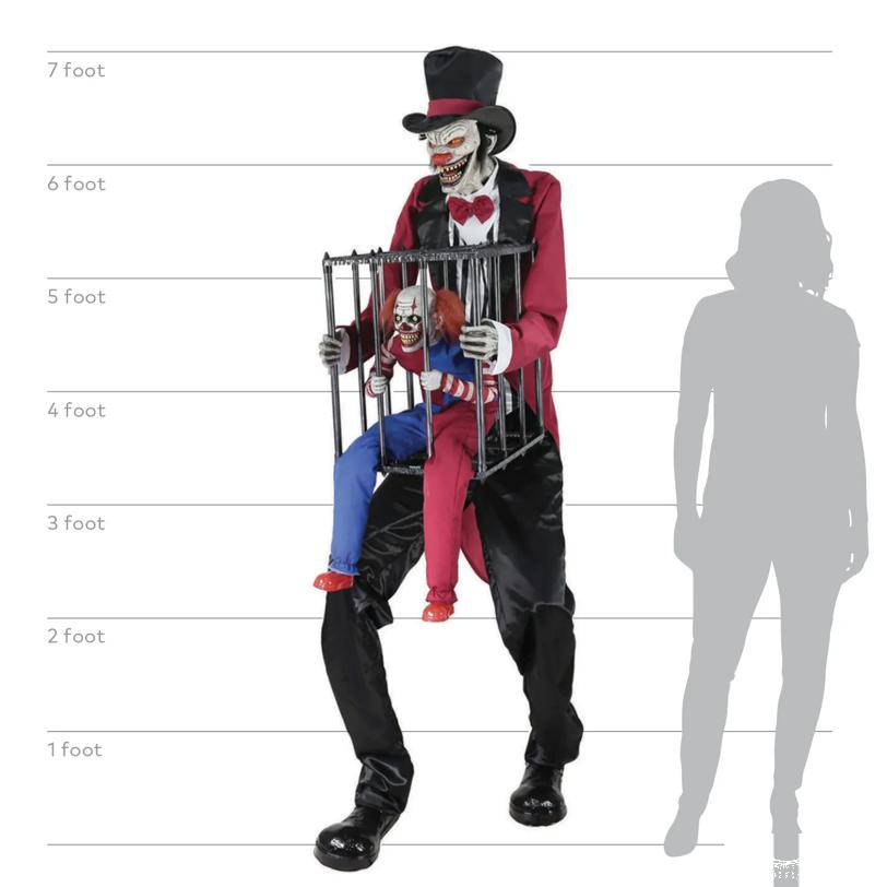 ROTTEN RINGMASTER W CLOWN CAGE