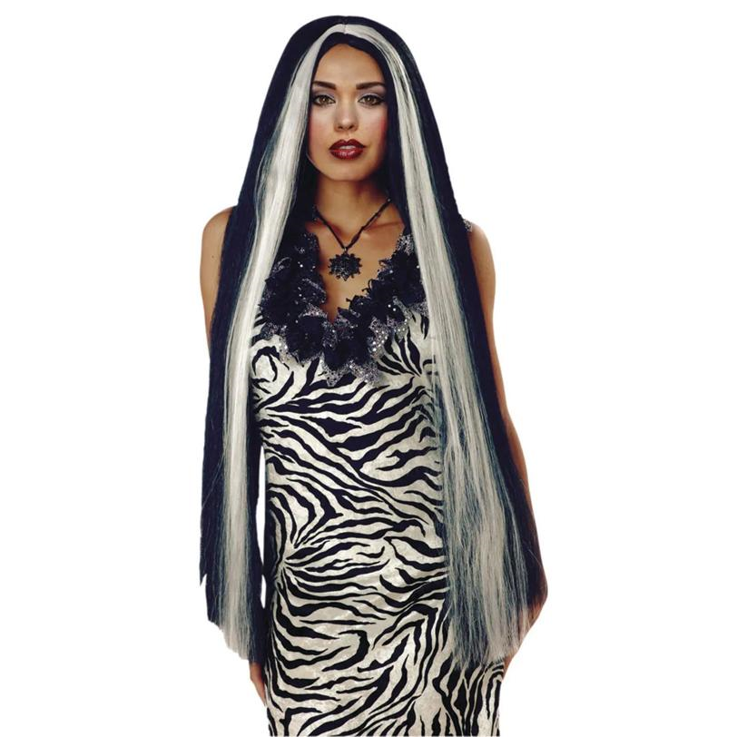 White and Black Wig