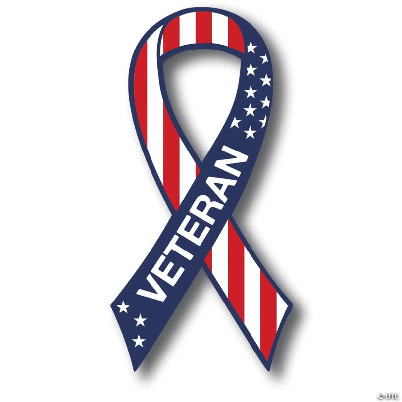 Magnet Me Up American Flag Veteran Ribbon Magnet Decal, 3.5x7 Inches, Heavy Duty Automotive Magnet for Car Truck SUV