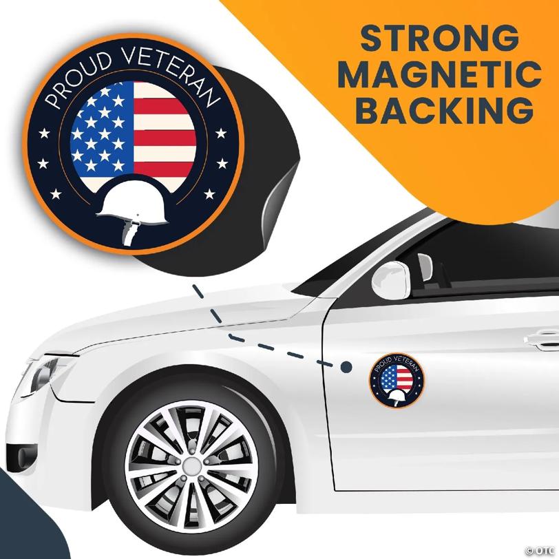 Magnet Me Up Proud Veteran Patriotic Military Magnet Decal, 5 Inch, Perfect for Car, Truck, SUV Or Any Magnetic Surface, Gift, In Support of Veterans