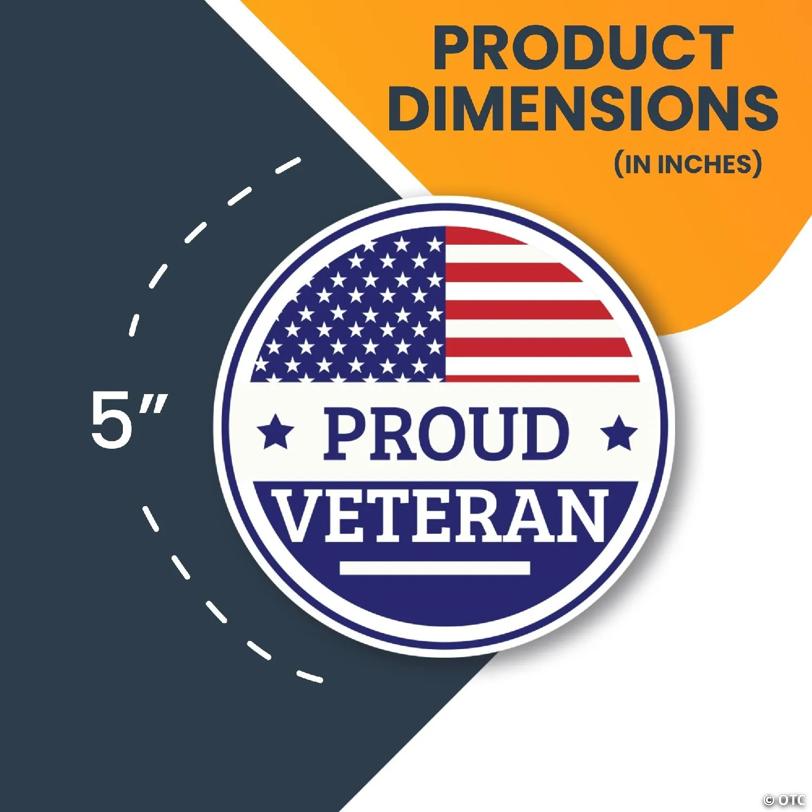 Magnet Me Up Proud Veteran Patriotic Red White and Blue Military Magnet Decal, 5 Inch