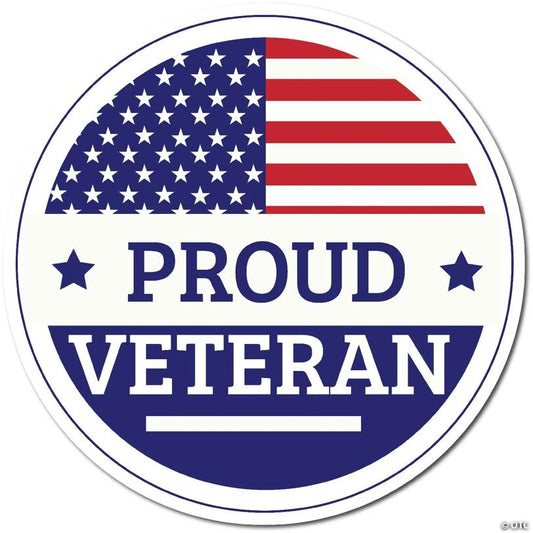 Magnet Me Up Proud Veteran Patriotic Red White and Blue Military Magnet Decal, 5 Inch