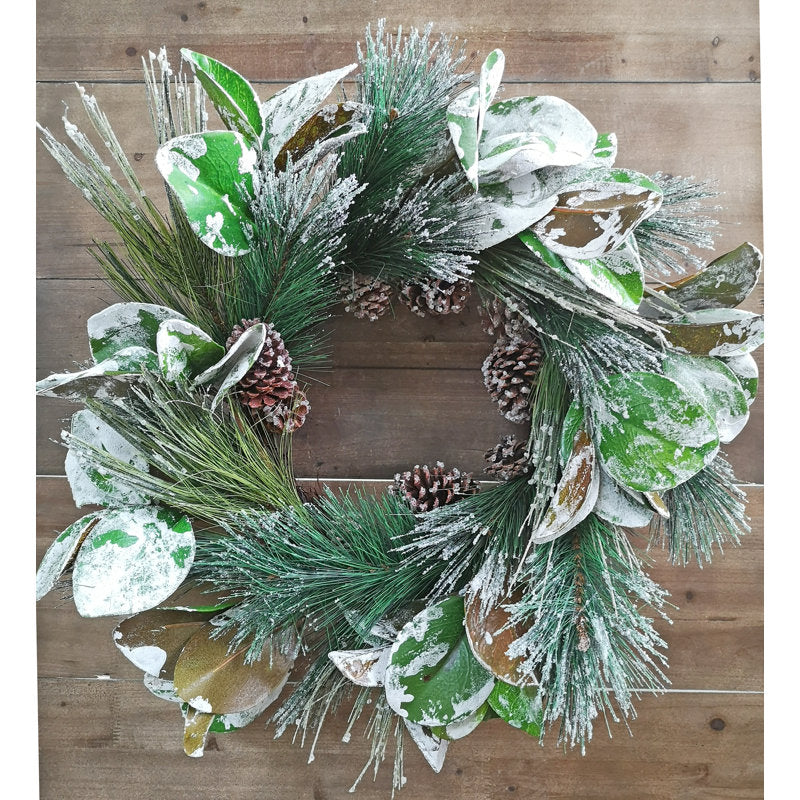 26" Artificial Christmas Wreath as a festive door display