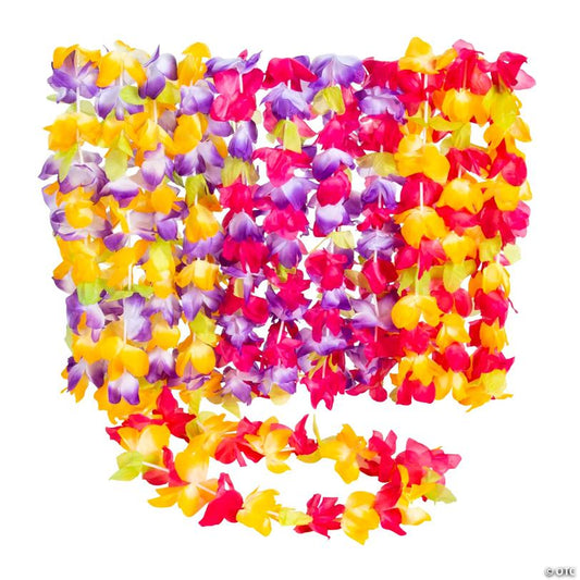 Mahalo Floral Polyester Leis - 12 Pc. | USA Decoration®