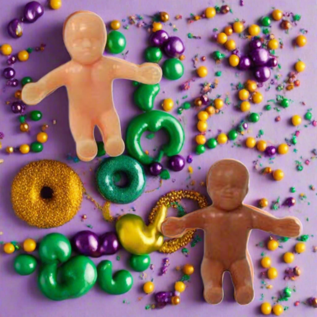 Mardi Gras King Cake Babies, 1-1/4", Choose Skin-tone and Count