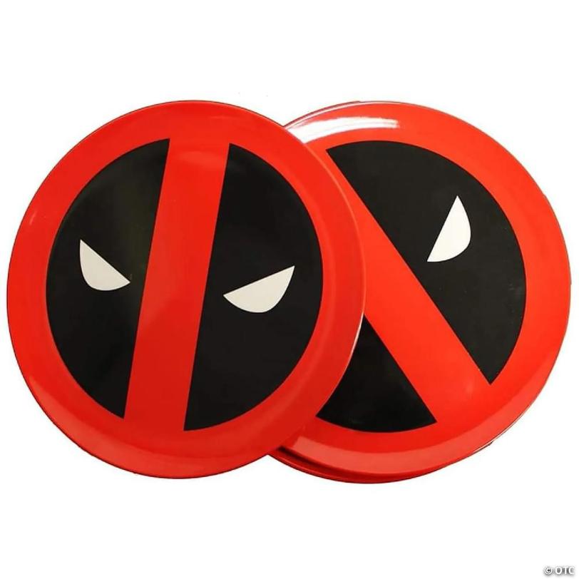 Marvel Dead Pool Round Plate 4-Piece Set | USA Decoration®