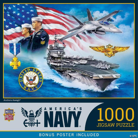 MasterPieces America's Navy - Anchors Away 1000 Piece Jigsaw Puzzle