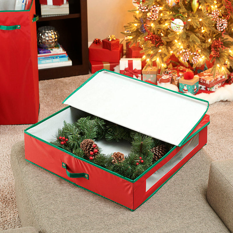 Maye polyester wreath storage bag for storing holiday wreaths
