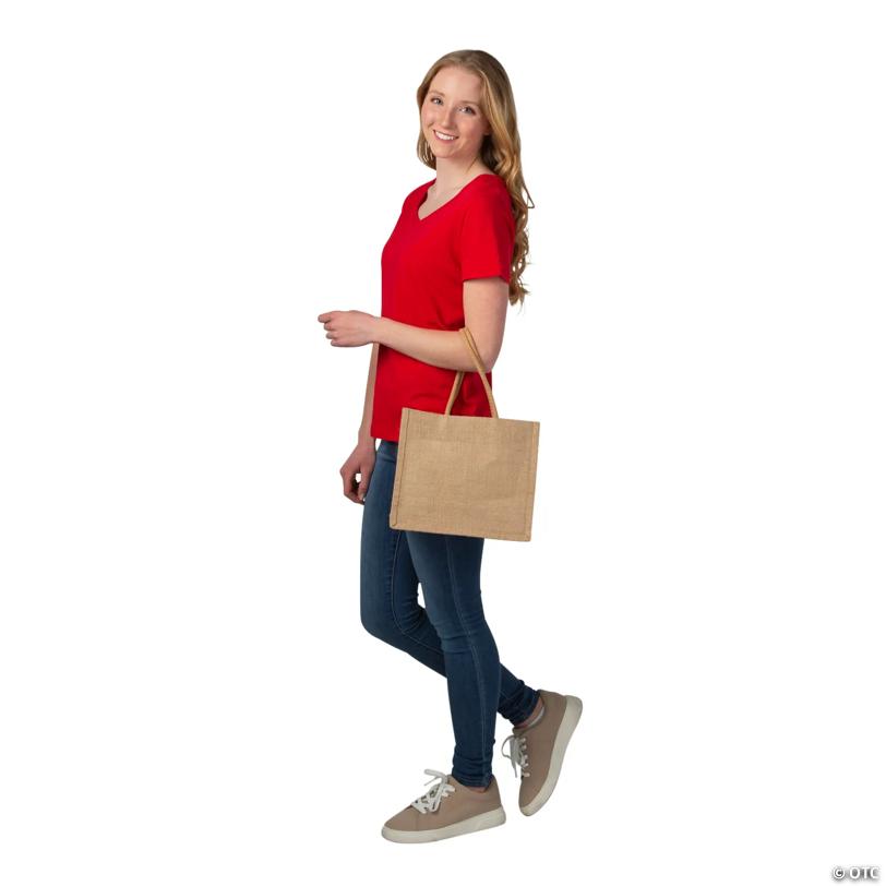 Medium Burlap Tote Bag