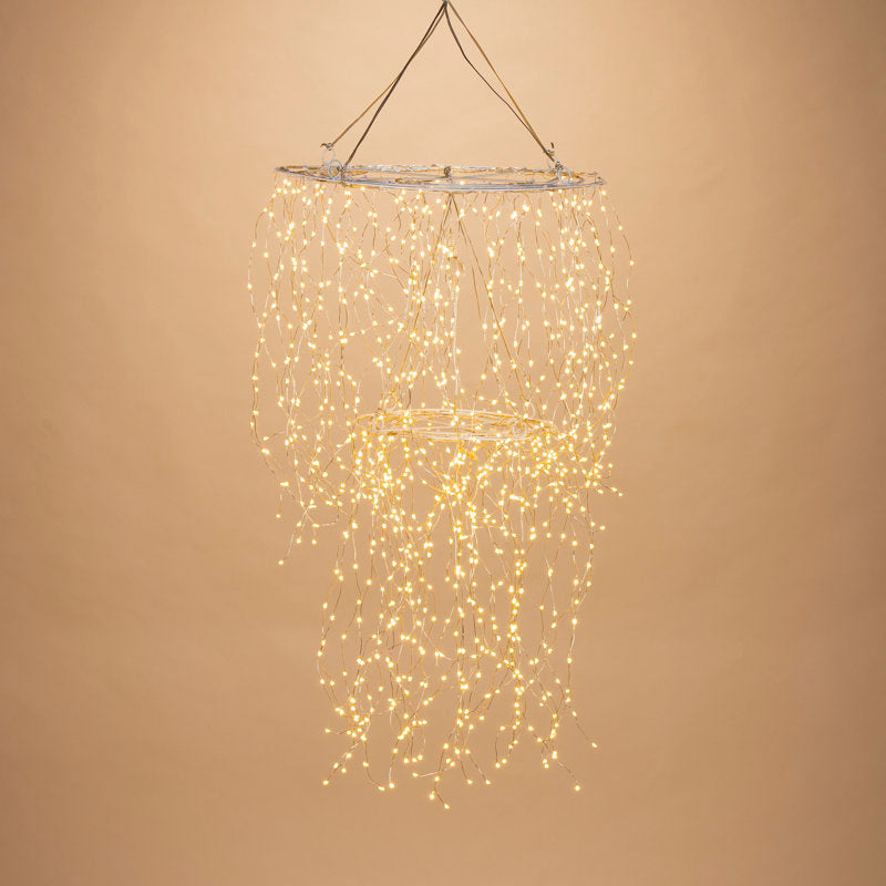 Merry 15.74 in D Electric 2 Tier Chandelier with 1020 Warm White