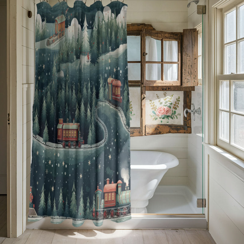 Merry Train - Premium Shower Curtain