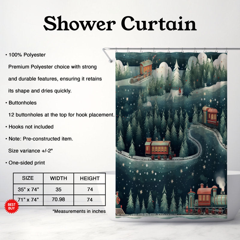 Merry Train - Premium Shower Curtain