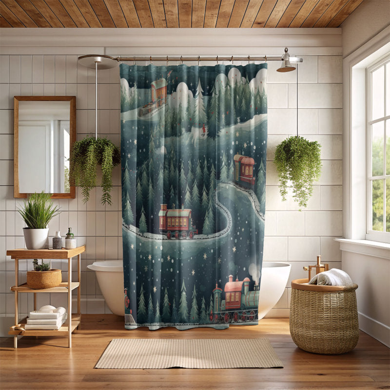 Merry Train - Premium Shower Curtain