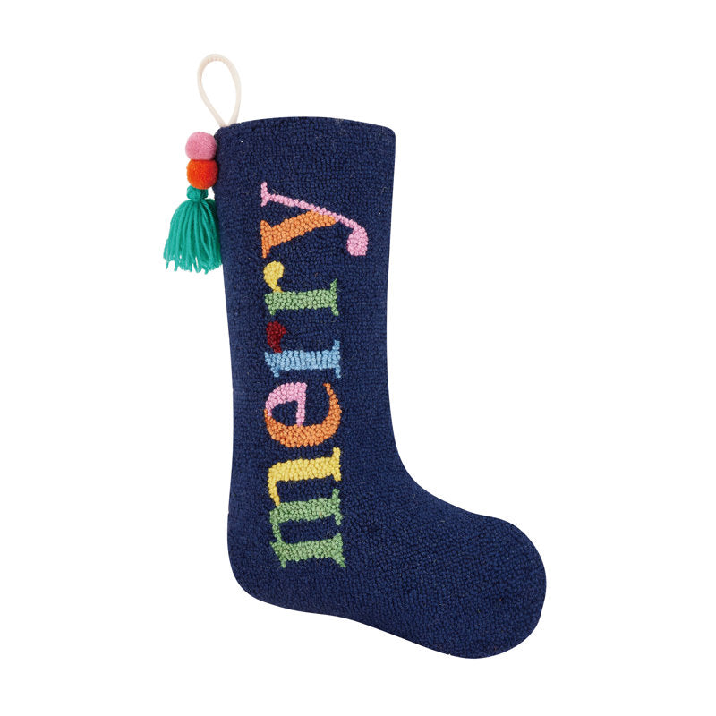 Merry Wool Hook Stocking