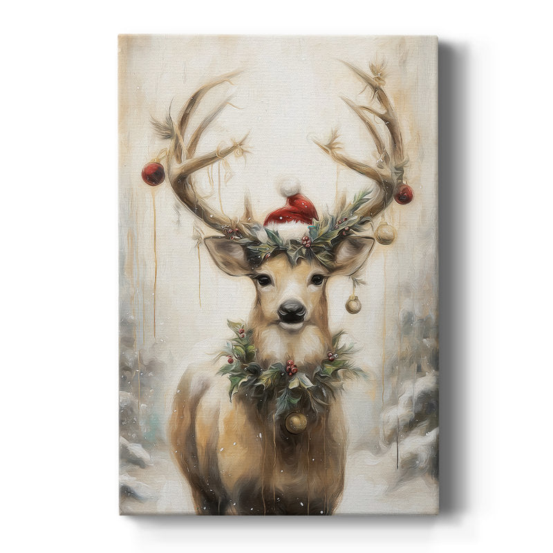 Midnight of Golden Yule-Premium Gallery Wrapped Canvas