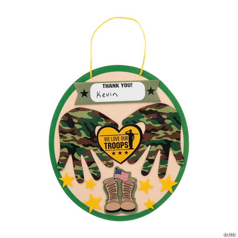 Military Appreciation Handprint Sign Craft Kit - Makes 12