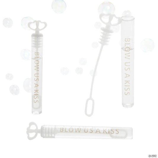 Mini Blow Us a Kiss Bubble Tubes - 24 Pc.