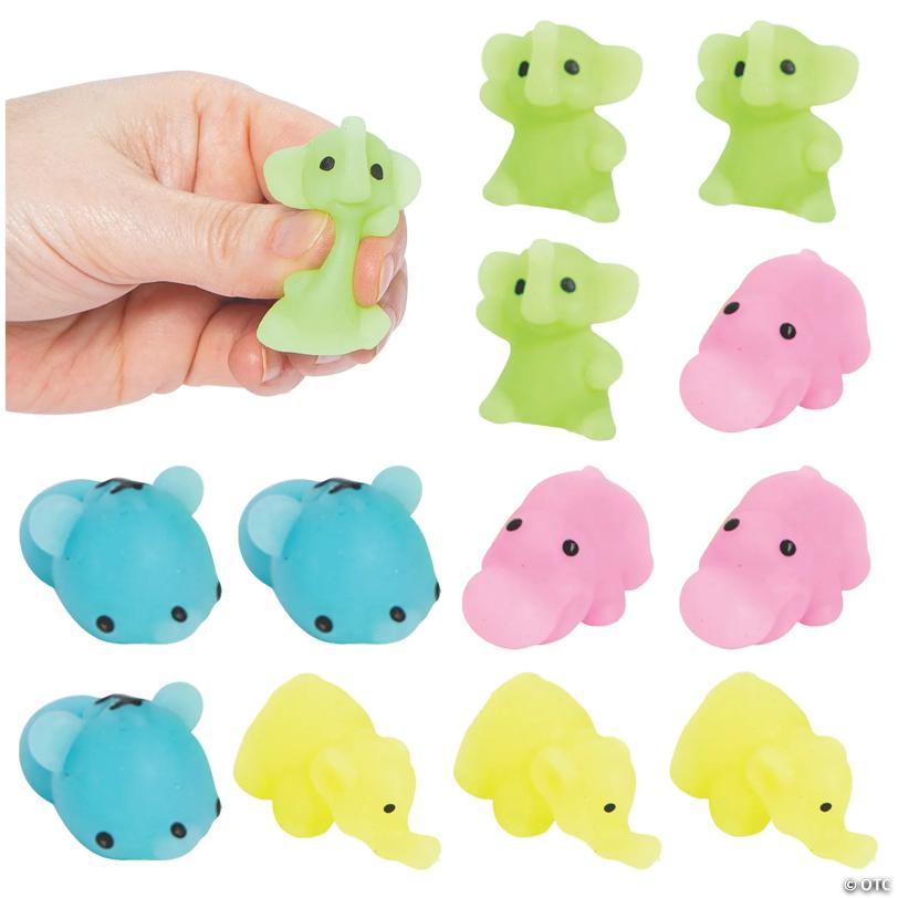 Mini Cute Animal Mochi Squishies - 12 Pc.