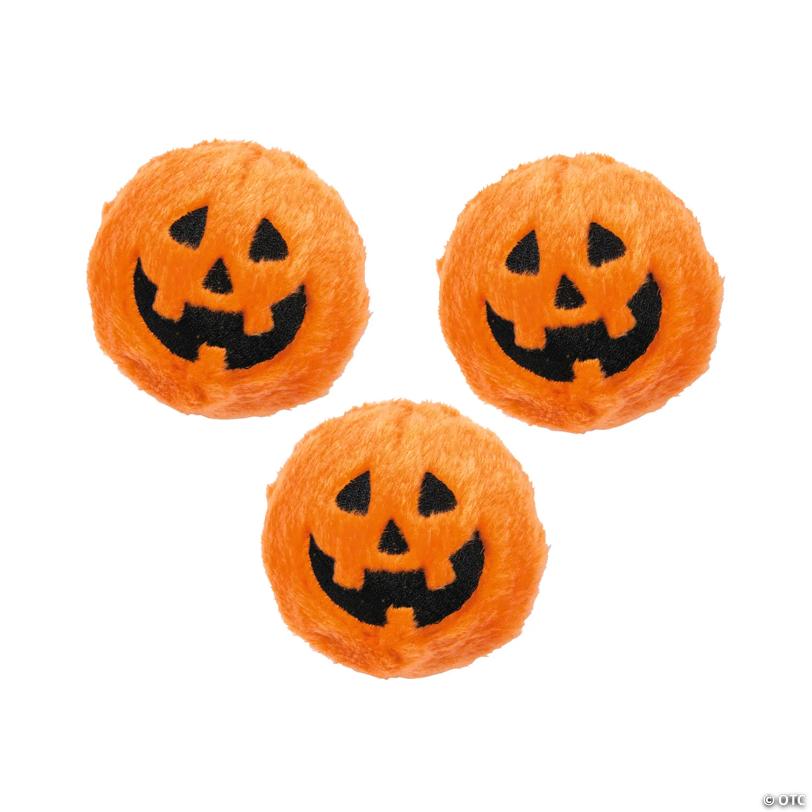 Mini Halloween Jack-O’-Lantern Bouncy Balls - 12 Pc.
