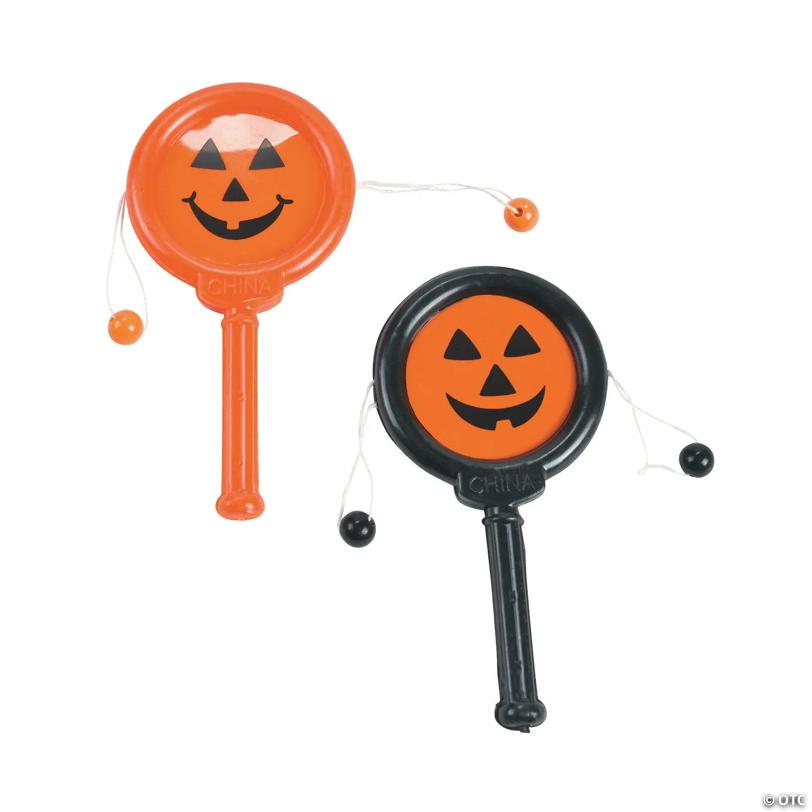 Mini Jack-O'-Lantern Noisemakers - 12 Pc.