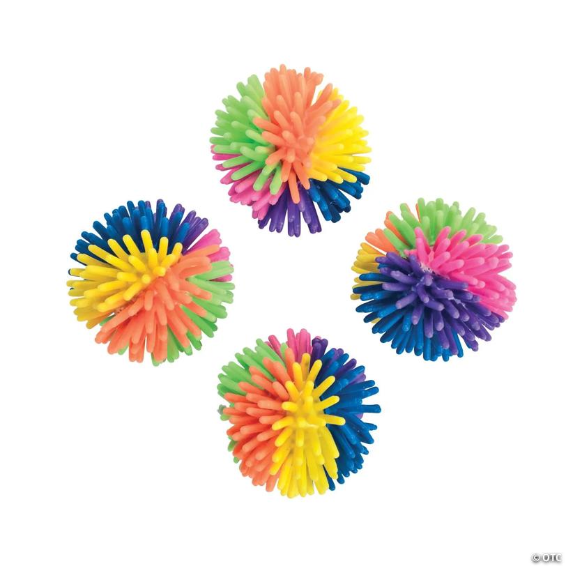 Mini Multicolor Porcupine Balls - 36 Pc.