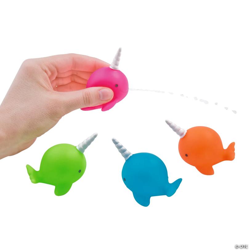 Mini Neon Narwhal Squirt Toys - 12 Pc.