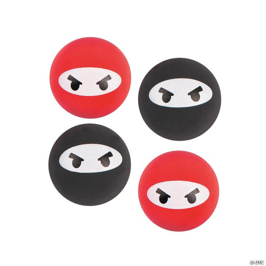 Mini Ninja Bouncy Ball Assortment - 12 Pc.