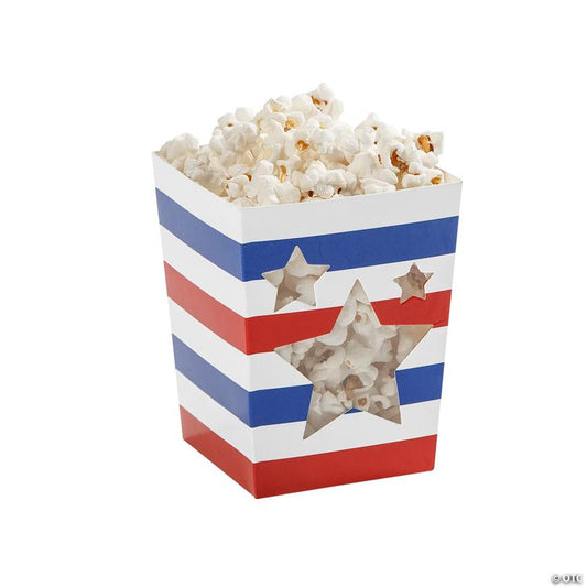 Mini Patriotic Popcorn Boxes - 12 Pc.