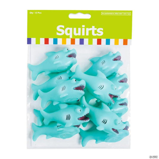 Mini Shark Squirt Toys - 12 Pc.