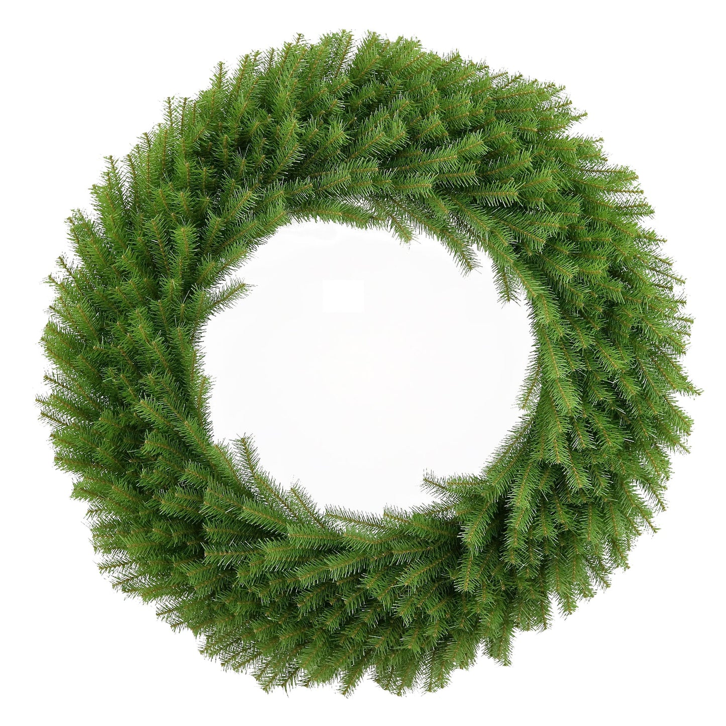 48 Inch Pre Lit Norwood Fir Wreath with Cool White LED Lights Full Branches | USA Decoration®
