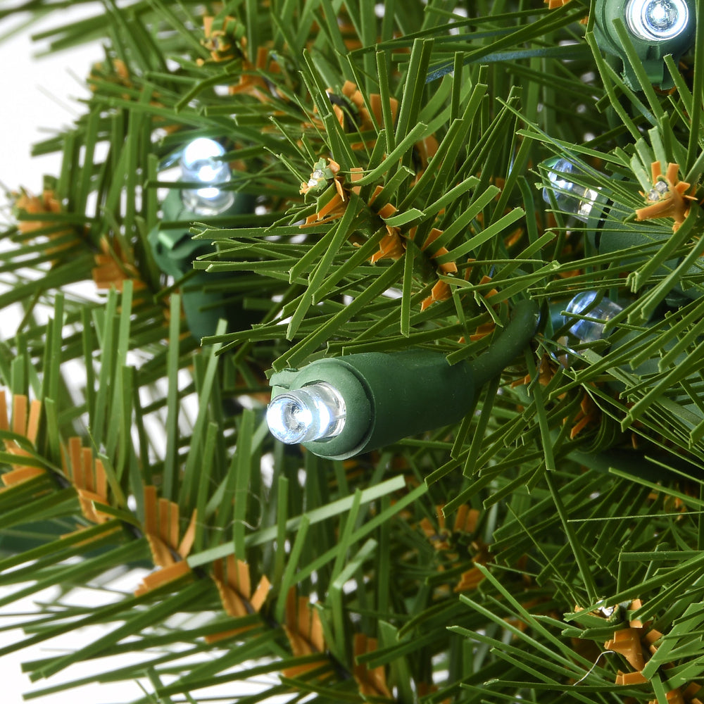 Pre Lit Norwood Fir Christmas Wreath with Clear LED Lights 36 Inches Wide | USA Decoration®