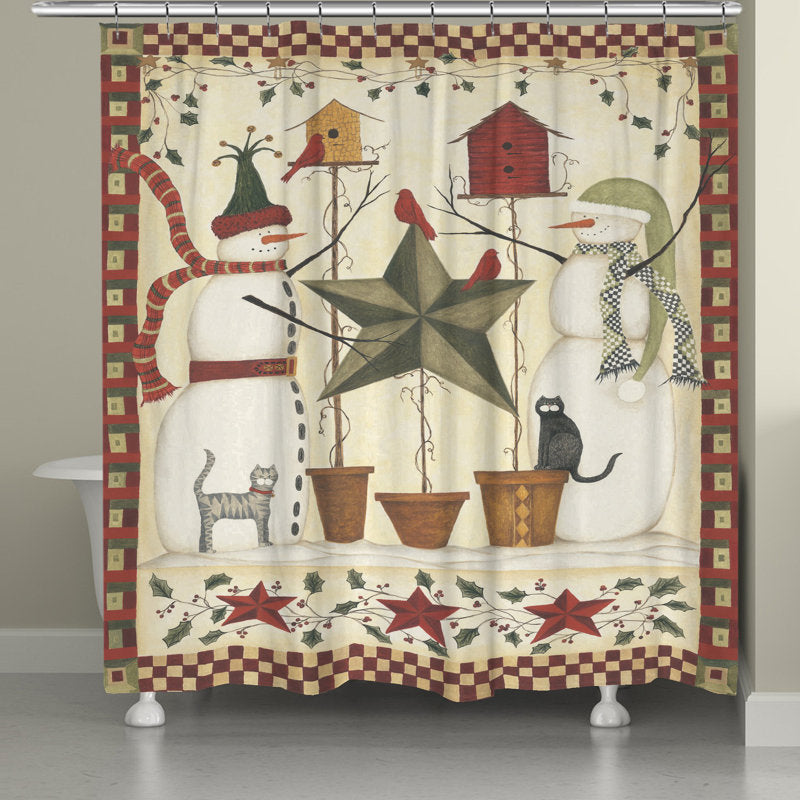 Nelson Country Snowmen Shower Curtain