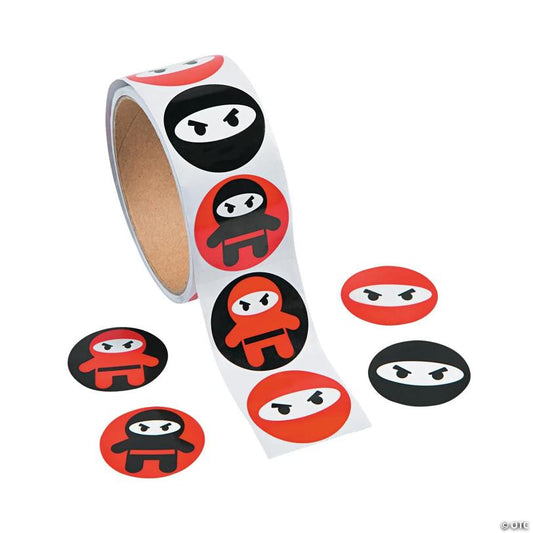 Ninja Sticker Roll - 100 Pc. | USA Decoration®