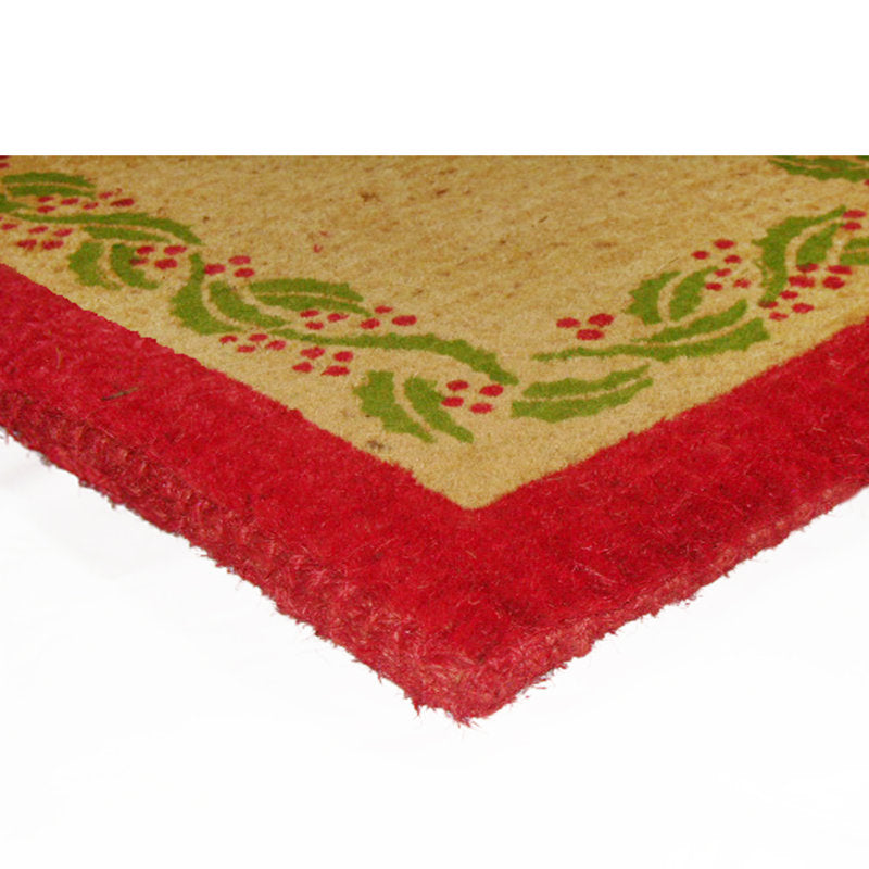 Non-Slip Floral Christmas Doormat